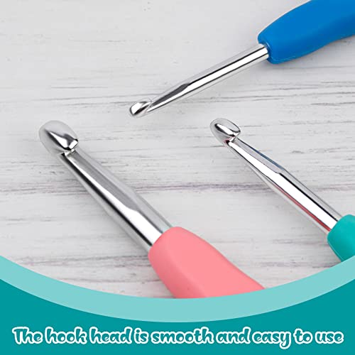 Mayboos crochet hooks with comfortable rubber handles