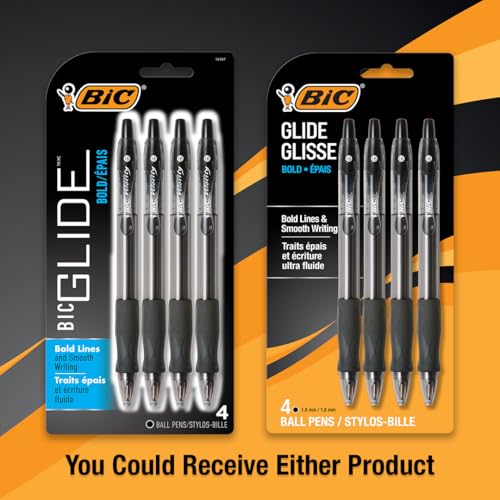 BIC Glide retractable pen side profile