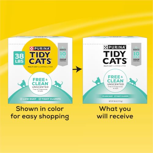 Purina Tidy Cats Unscented clumping litter packaging