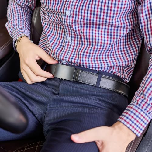 Black leather texture of VATAN belt