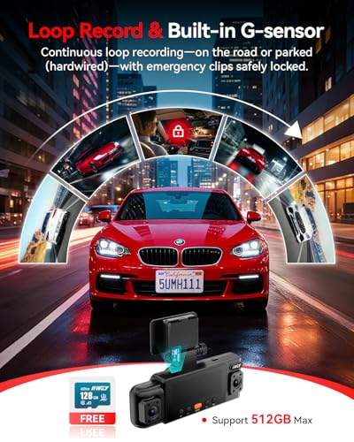IIWEY N6 dash cam mounted in vehicle