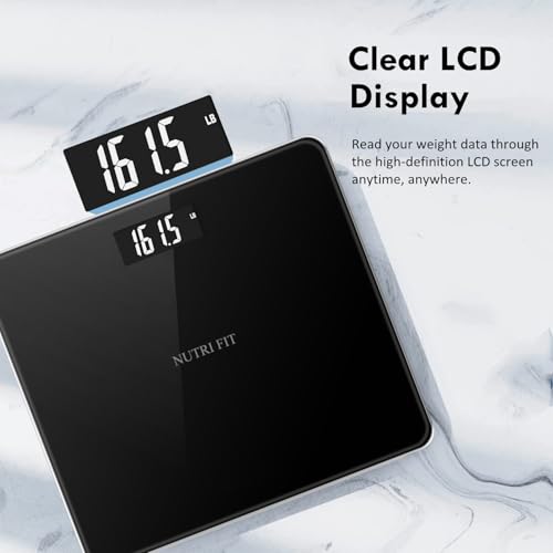NUTRI FIT scale side profile showing glass thickness