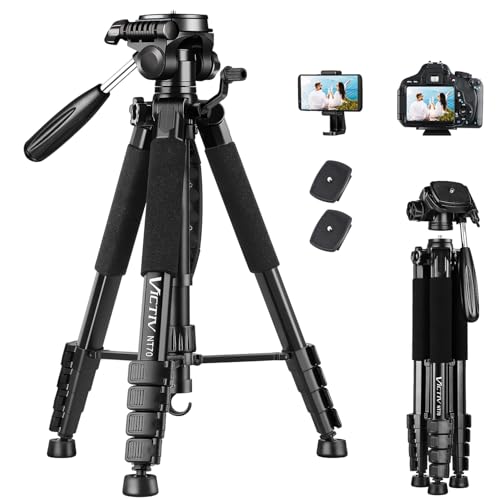 Victiv 74 inch camera tripod full view