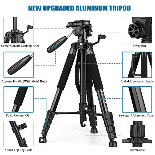 Victiv 74 inch tripod folded with carrying bag