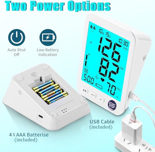 Digital screen display on Urion blood pressure monitor