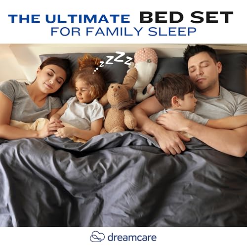 DREAMCARE bedding set in gray packaging