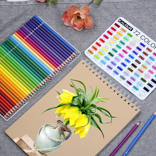 Close up of KALOUR colored pencil tips