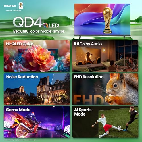 Hisense TV showing Hi-QLED color quality