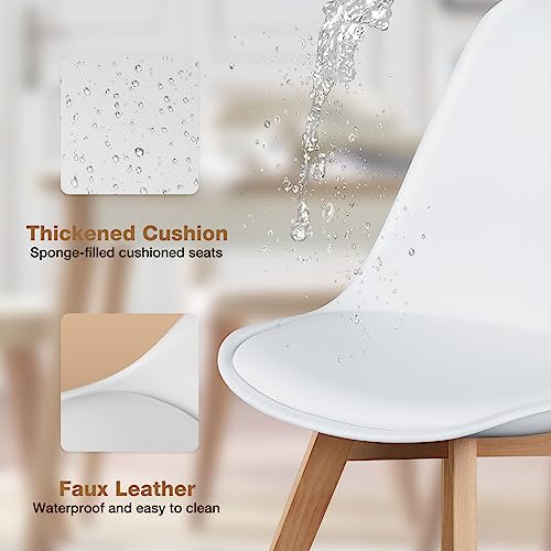 Durable beech wood chair legs with non-slip pads