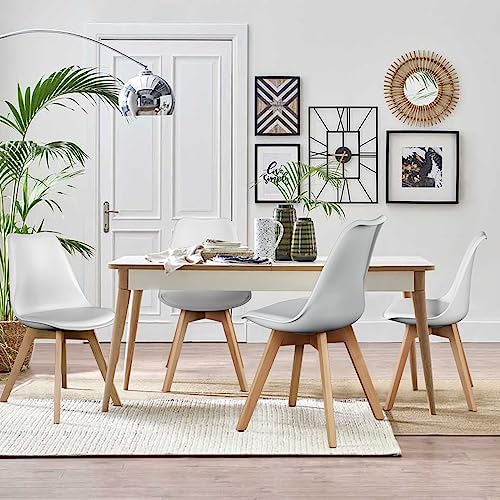 Assembled OLIXIS dining chair in white