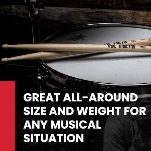 Vic Firth drumstick branding on natural finish