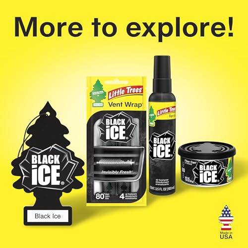 LITTLE TREES Black Ice 4-pack group shot