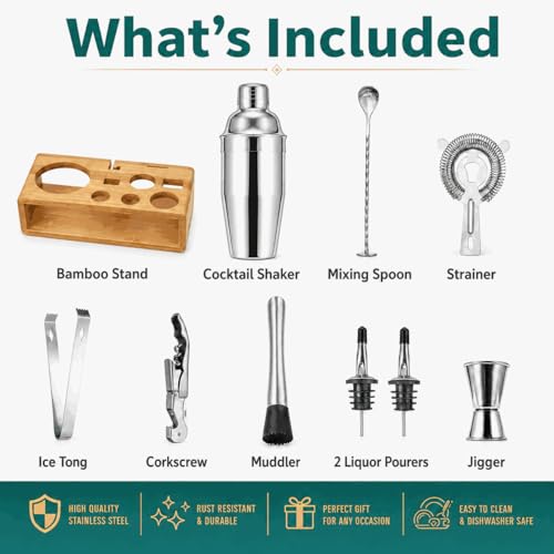 Semderm martini shaker and bar tools