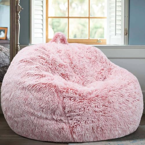 Kisoy Faux Fur Storage Bean Bag Cover