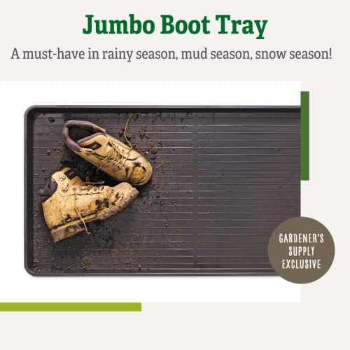 Jumbo boot tray holding multiple pairs of shoes