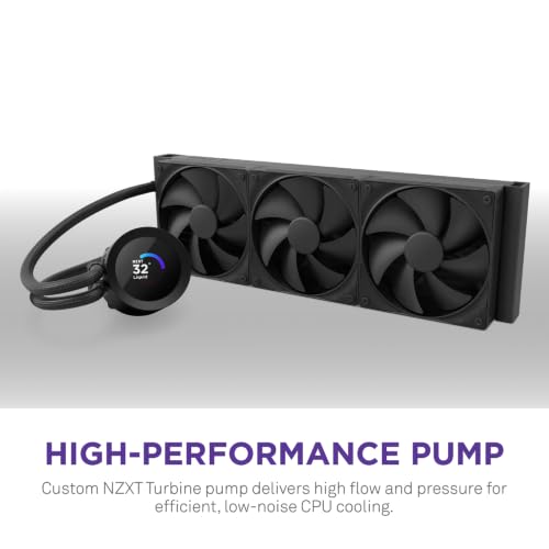 NZXT Kraken Plus 360-360mm AIO CPU Cooler pump cap and LCD screen