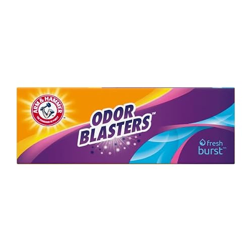 Side view of Odor Blaster dryer sheets box