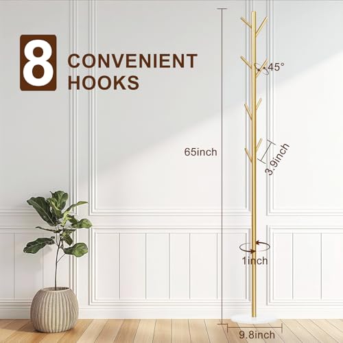 8 hook coat rack tree
