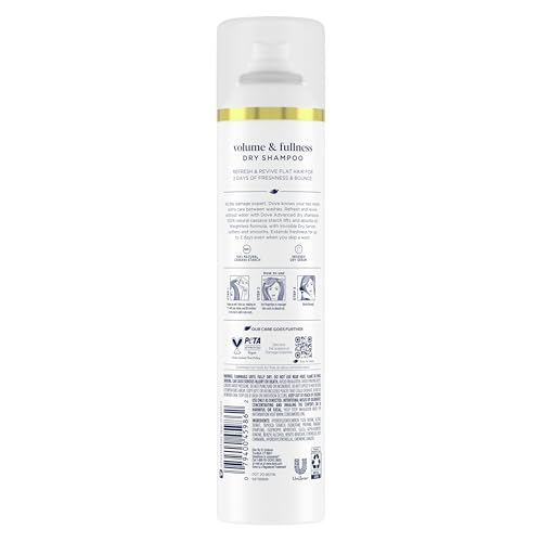 Dove Advanced Dry Shampoo 7.3 oz bottle side profile