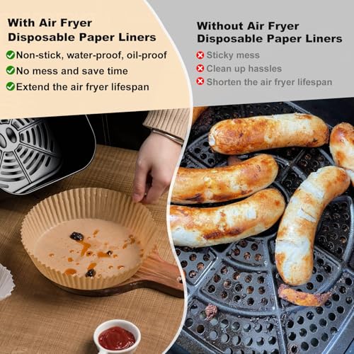 Vailnd liners used for cooking bacon in an air fryer