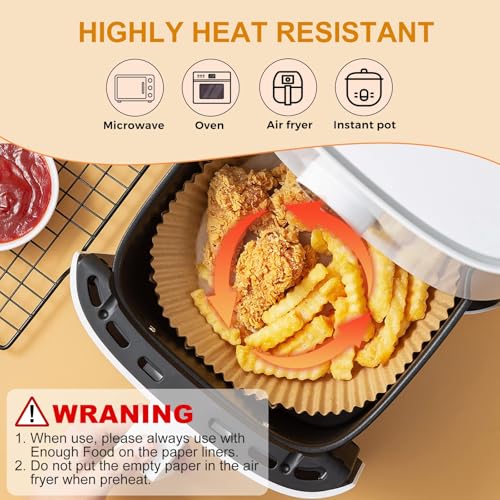 Stack of 100pcs round air fryer paper liners