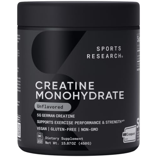 Sports Research Creatine Monohydrate front label