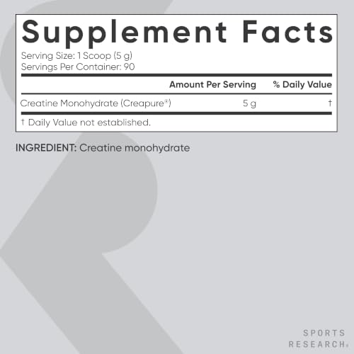 Sports Research Creatine Creapure certification