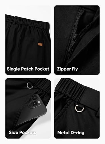 JMIERR Men's Stretch Chino Pants side seam detail
