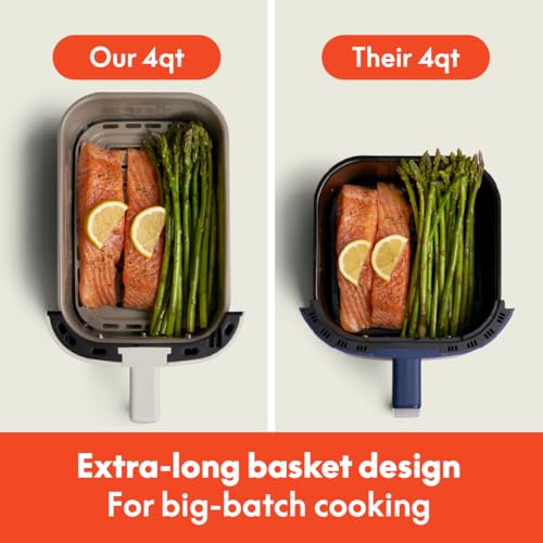 BELLA Fits-anywhere air fryer basket capacity view