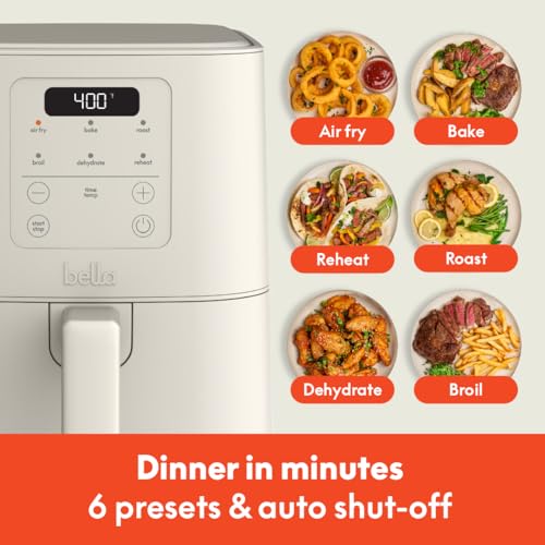 BELLA air fryer ceramic coating interior