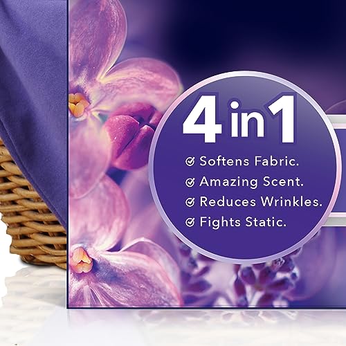 Back of Downy CALM dryer sheets packaging
