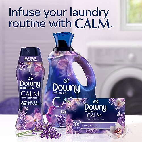 Soft fabrics treated with Downy CALM sheets