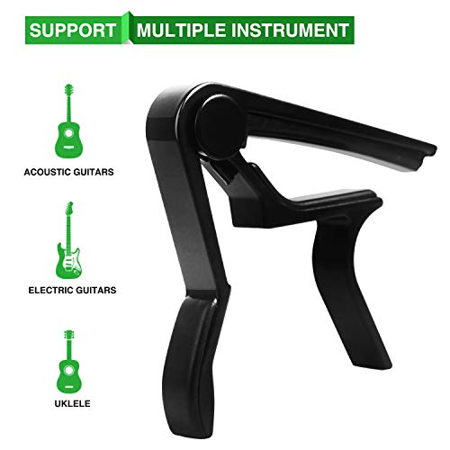 Side view of IMUSGO black guitar capo