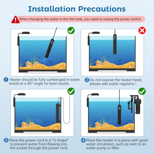 hygger aquarium heater safety heating wire diagram