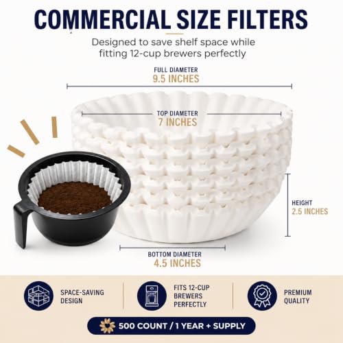 DRINK KATY'S filters inside a commercial brewing basket