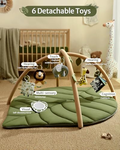 Baby playing on the Blissful Diary activity mat