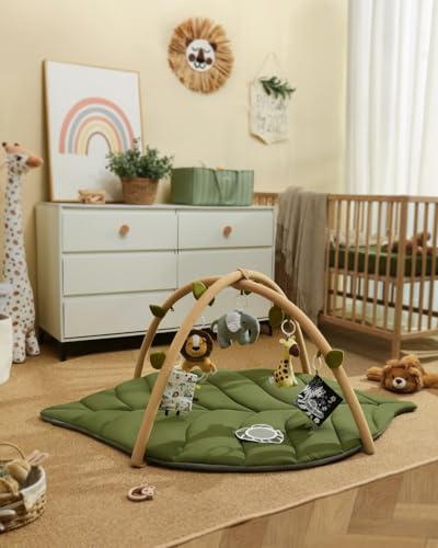 Safari theme baby play gym with lion rattle