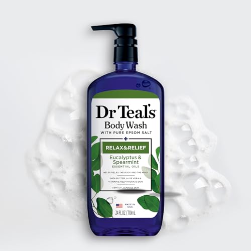 Dr Teal's body wash bottle with cap