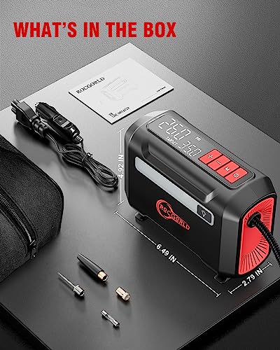 Side profile of the red ROCGORLD R8 inflator