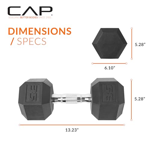 CAP Barbell 35 LB weight on gym floor