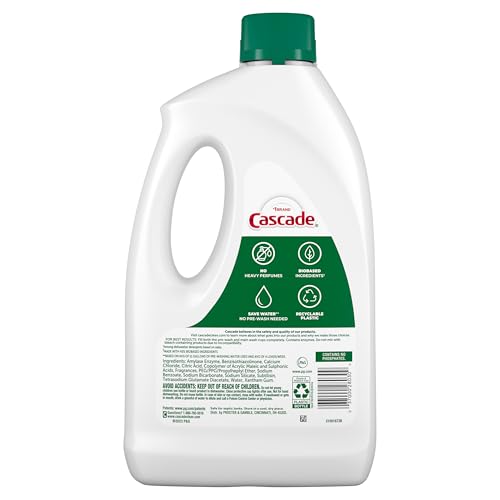 Cascade detergent bottle on kitchen counter