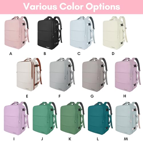 Taygeer 16.8 inch carry-on backpack showing laptop compartment