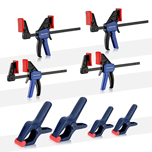 WORKPRO 8-piece clamp set overview