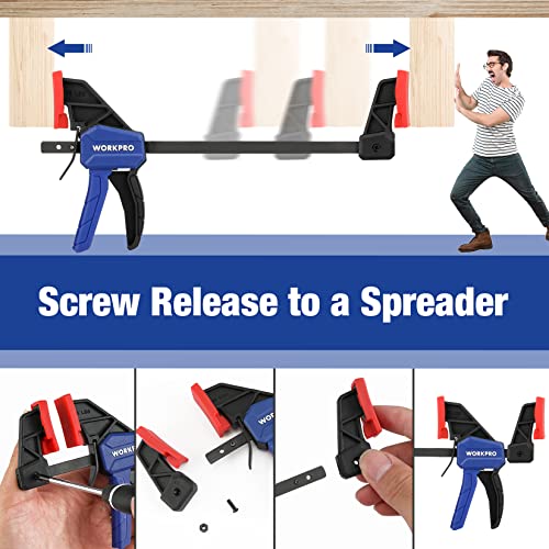 WORKPRO bar clamp spreader function