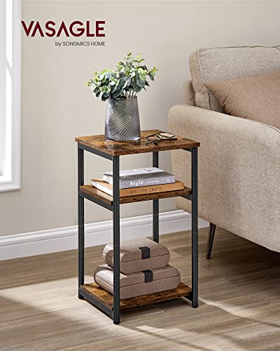 Rustic Brown & Ink Black end table