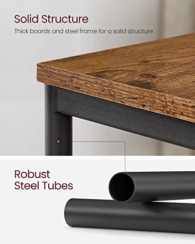 VASAGLE end table with adjustable feet
