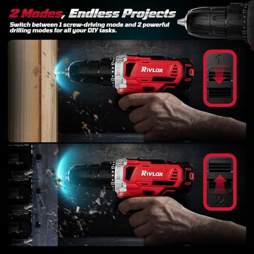 Rivlox power drill in carrying case