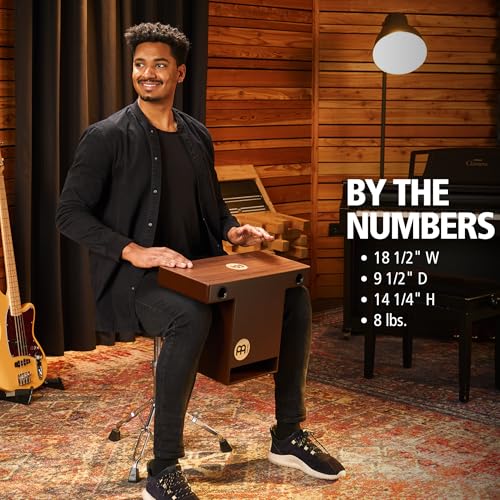 Musician playing the Meinl TOPCAJ2WN in a seated position