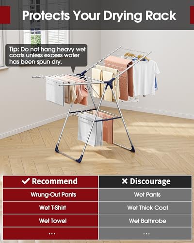 Sakugi rack with clothes on rods