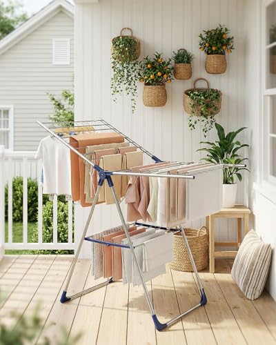 Sakugi portable drying rack setup illustration